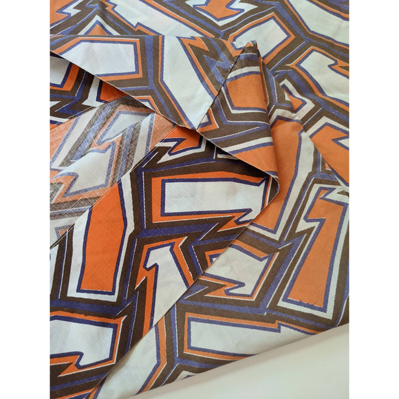 Vintage 70's Pillowcase, Funky Orange Purple & White Pattern, 1970's Bedding - Picture 6 of 10